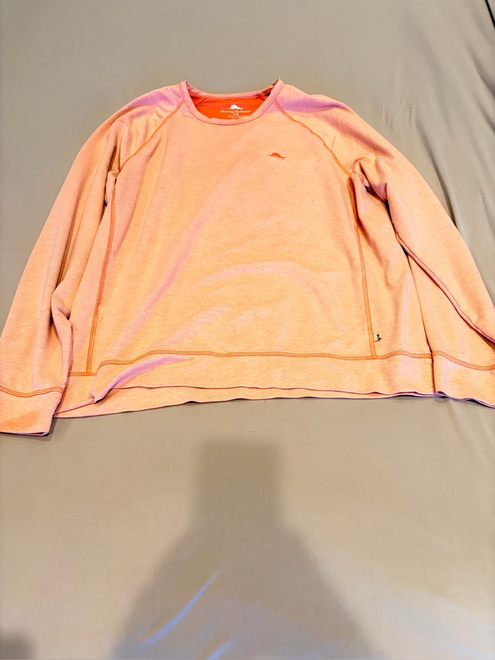 Tommy Bahama Long Sleeve Performance Shirt – Men’s Large – Coral/Peach